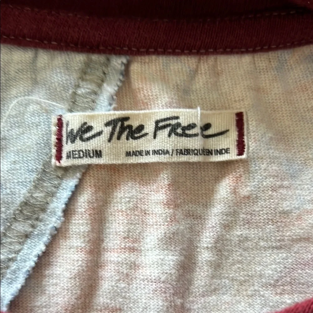 NWOT Free People Patchwork Long Sleeve Top Small / Medium - Picture 7 of 8